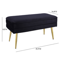 Ziva 31" Velvet Storage Bench