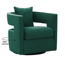 Kennedy Performance Velvet Swivel Accent Chair