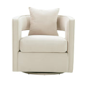 Kennedy Performance Velvet Swivel Accent Chair