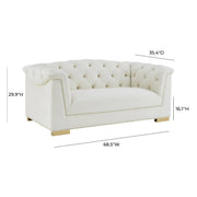 Farah 69" Performance Velvet Loveseat by Inspire Me! Home Decor