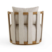 Paolo Textured Contract-Grade Weave Fabric Swivel Accent Chair