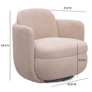 Wolfie Performance Chenille Swivel Accent Chair