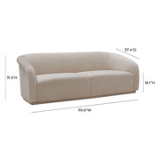 Yara 90.6" Pleated Performance Velvet Sofa by Inspire Me! Home Decor