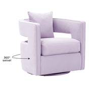 Kennedy Performance Velvet Swivel Accent Chair