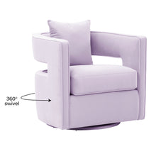 Kennedy Performance Velvet Swivel Accent Chair