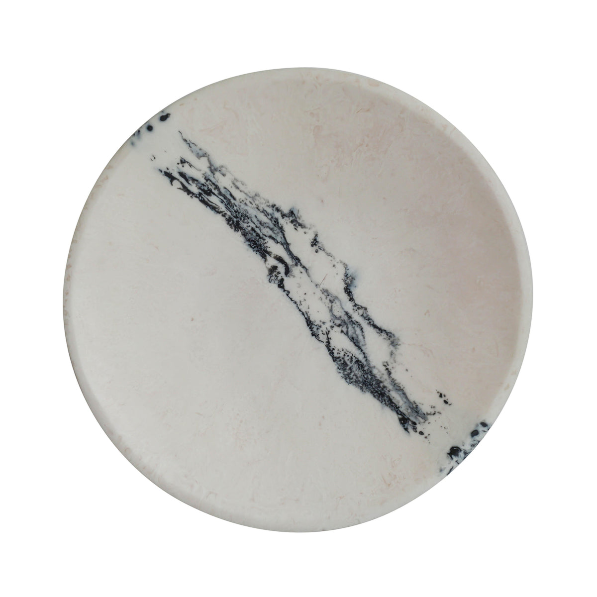 Ikani  Black & White Resin Serving Plate