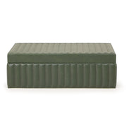 Eton Ribbed Green Vegan Leather Contract-Grade Storage Box