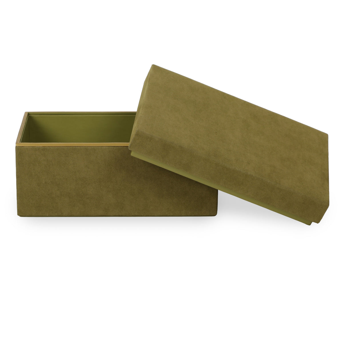 Pisa Green Vegan Suede Contract-Grade Storage Box