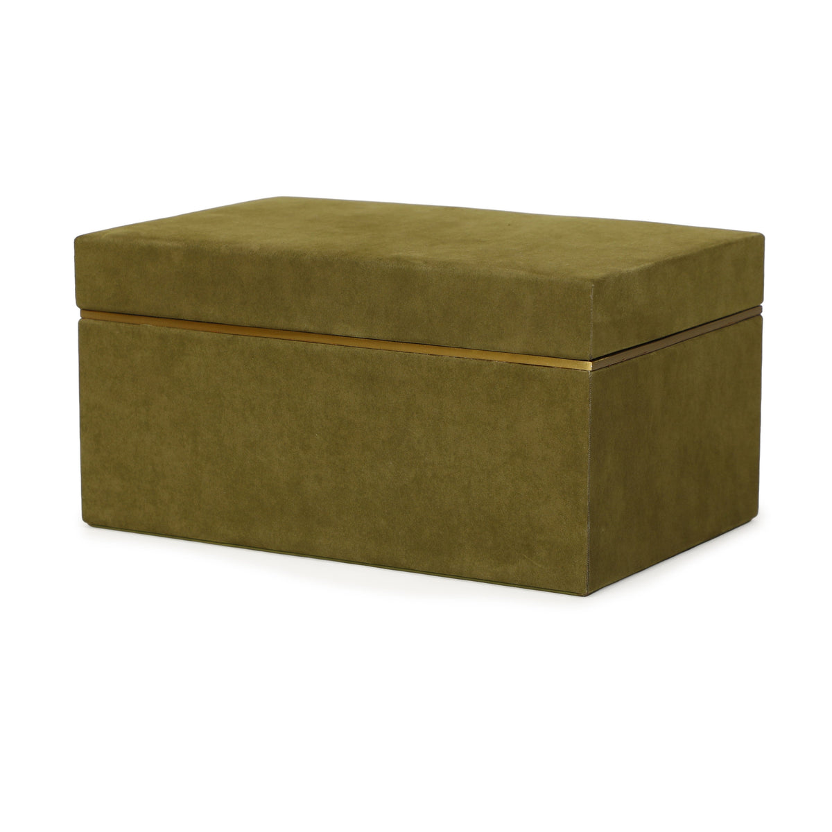 Pisa Green Vegan Suede Contract-Grade Storage Box