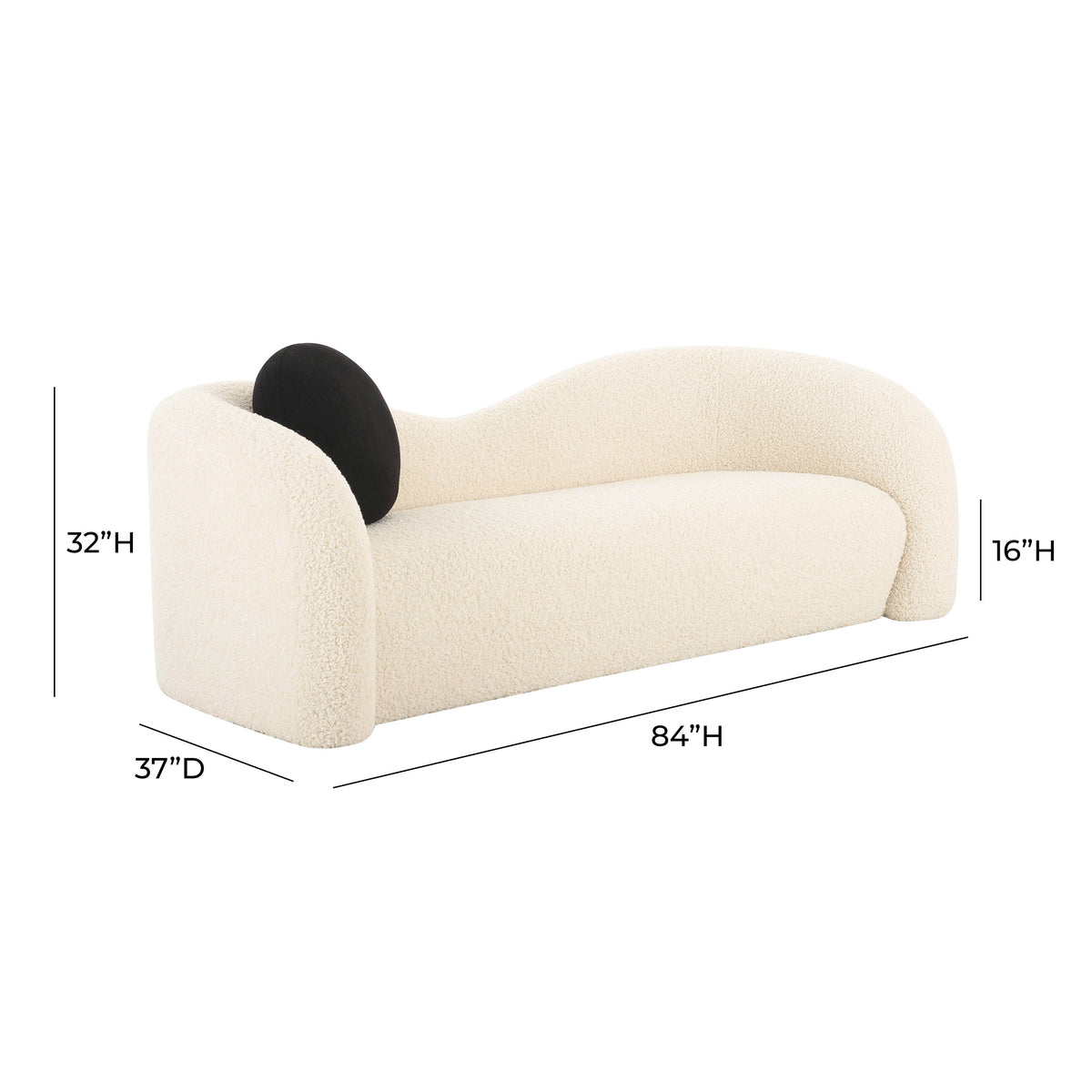 Leonie Faux Shearling Sofa (84"-103")