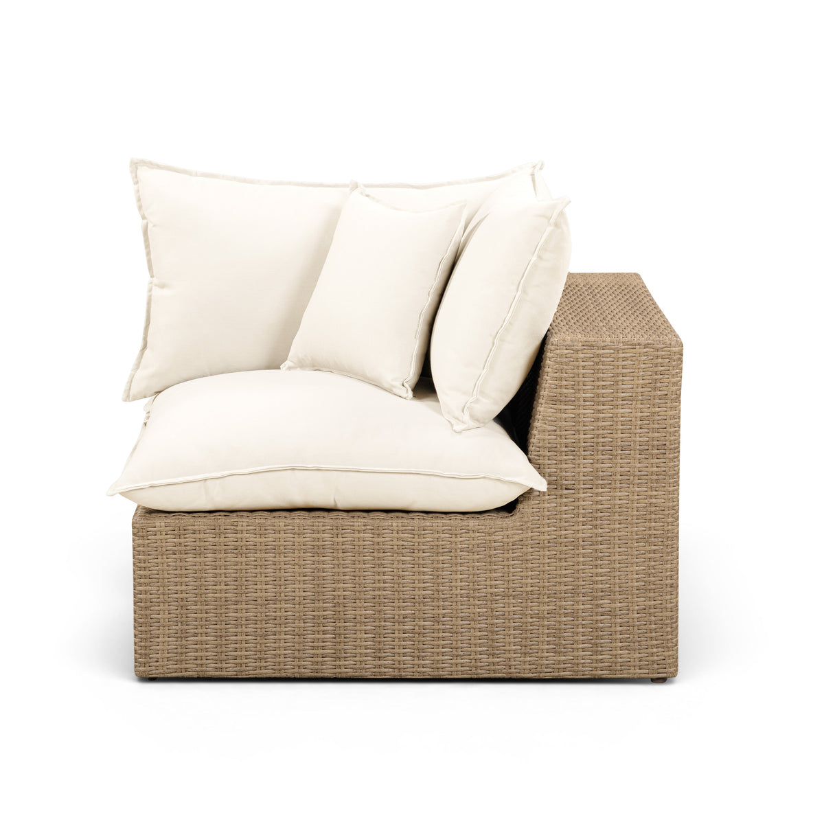 Cali Performance Fabric & Wicker Outdoor Corner Chair