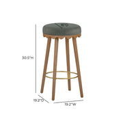 Oodle Performance Vegan Mohair Bar and Counter Stool
