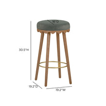 Oodle Performance Vegan Mohair Bar and Counter Stool
