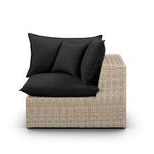 Cali Performance Fabric & Wicker Outdoor Corner Chair