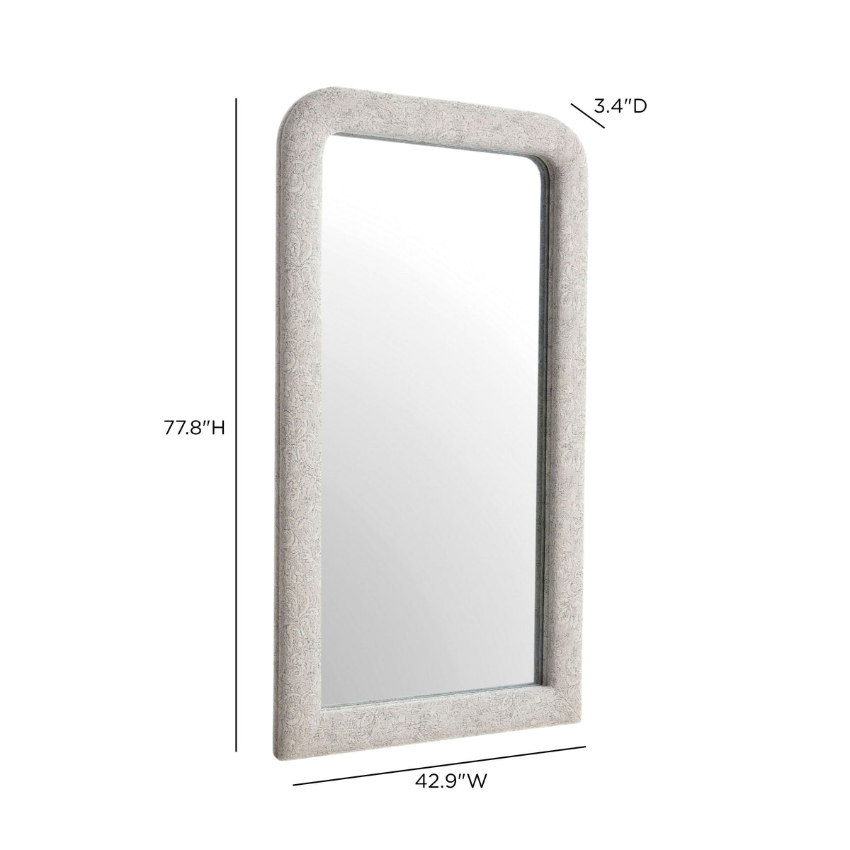 Heidi 43"X78" Upholstered Oversized Floor Mirror