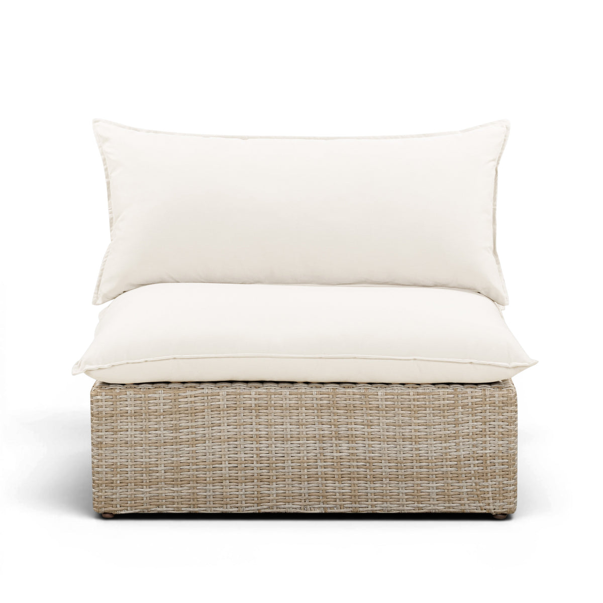 Cali Performance Fabric & Wicker Outdoor Armless Chair