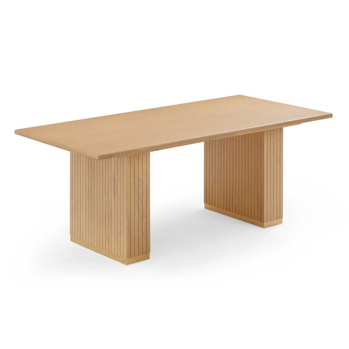 Chelsea Oak Wood Rectangular Dining Table (79"-96")