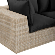 Cali 120" Performance Fabric & Wicker Outdoor Sofa