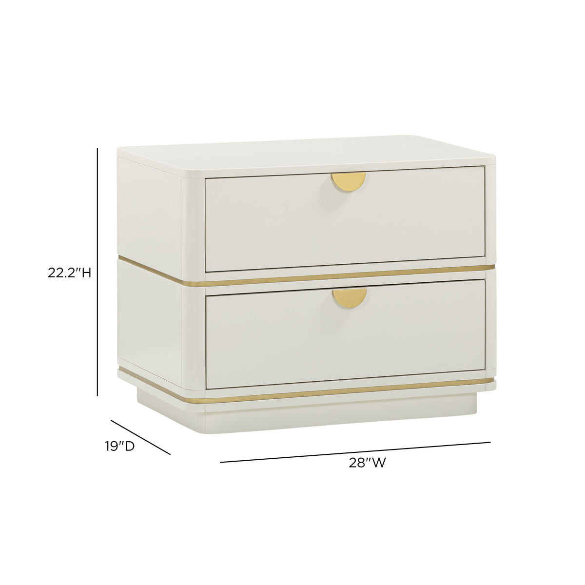 Julieta 28" 2-Drawer Nightstand