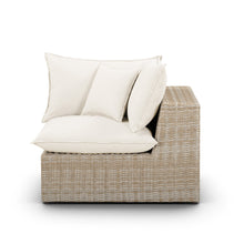 Cali Performance Fabric & Wicker Outdoor Corner Chair