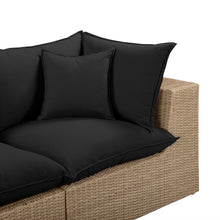 Cali 120" Performance Fabric & Wicker Outdoor Sofa