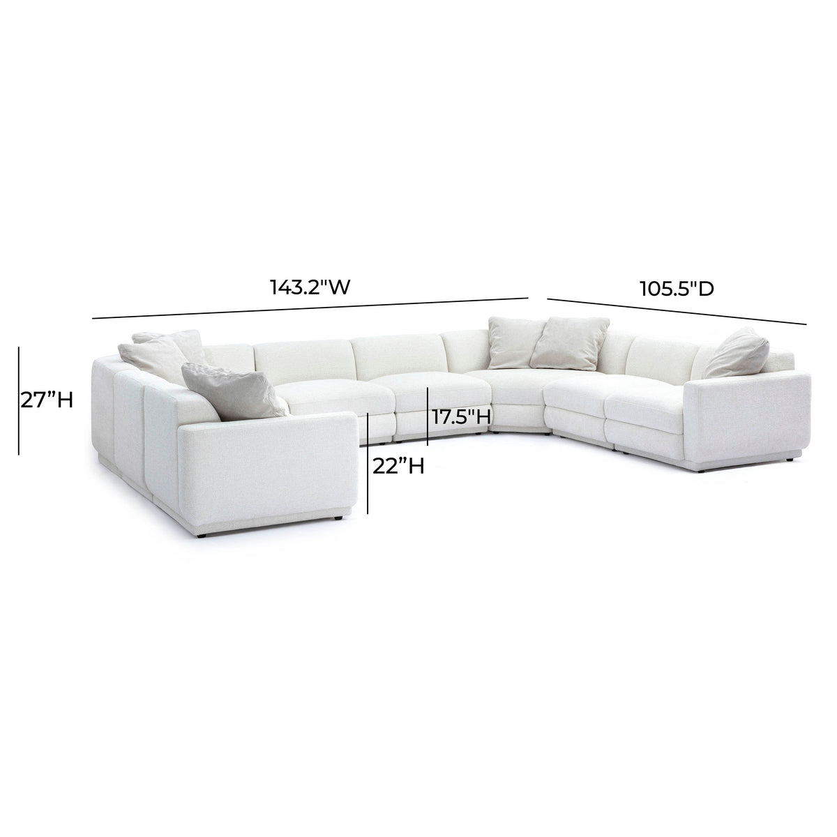 Perry 8-Piece Modular Large U-Sectional