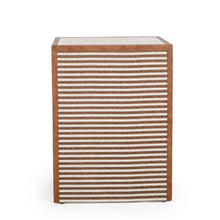 Kora 18" Cotton Jute 1-Drawer Contract-Grade Nightstand