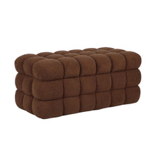 Anita 39" Faux Shearling Storage Bench With Reversible Tray Top