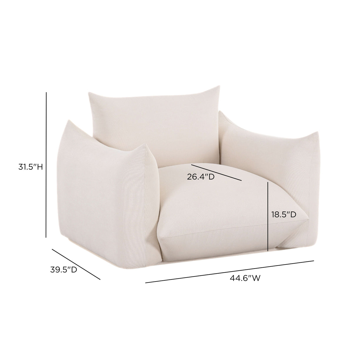Saint Tropez Stuffed Indoor/Outdoor Armchair