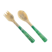 Jadite Resin Salad Serving Spoons