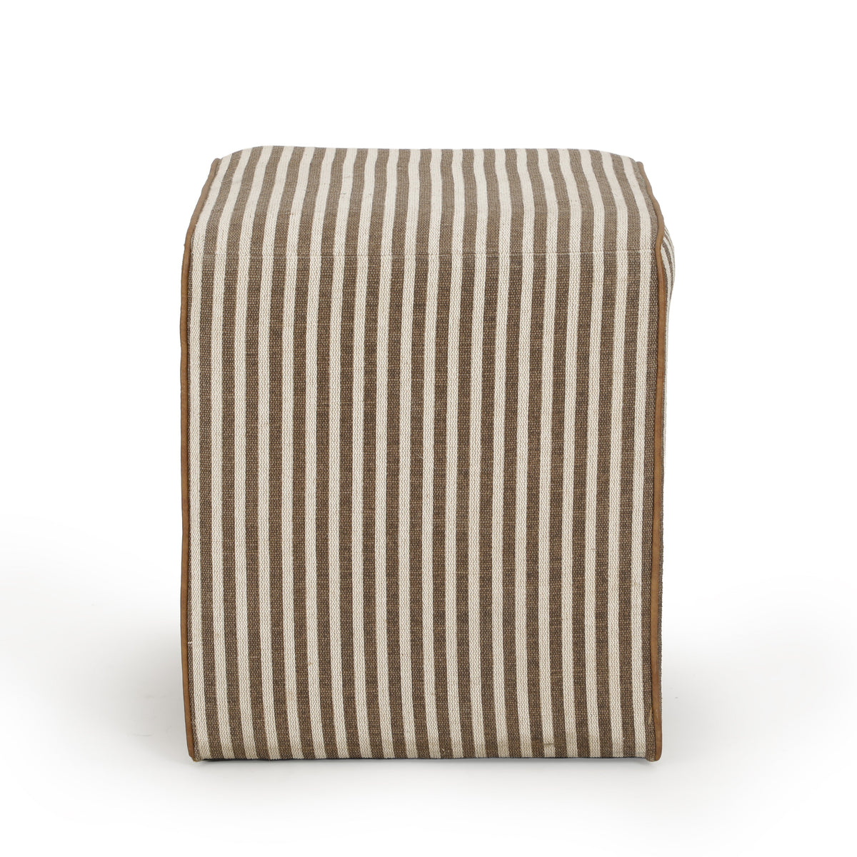 Byron Square Cotton Jute Ottoman