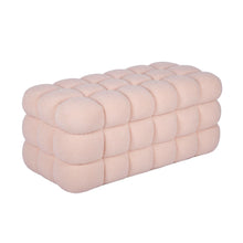 Anita 39" Faux Shearling Storage Bench With Reversible Tray Top
