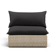Cali Performance Fabric & Wicker Outdoor Armless Chair