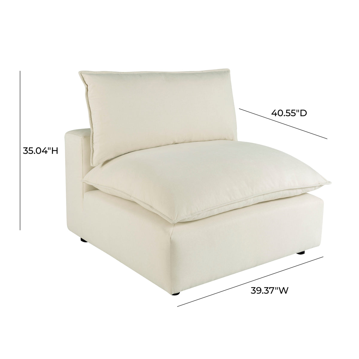 Cali Modular Armless Chair