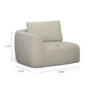 Noor XL 47" Modular Corner Chair