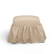 Gertrude Performance Linen Skirted Ottoman
