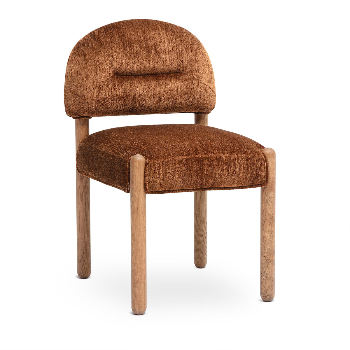 Bruno Thick Performance Chenille Arched Back Dining Chair