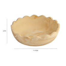 Holly Scalloped Resin Salad Bowl