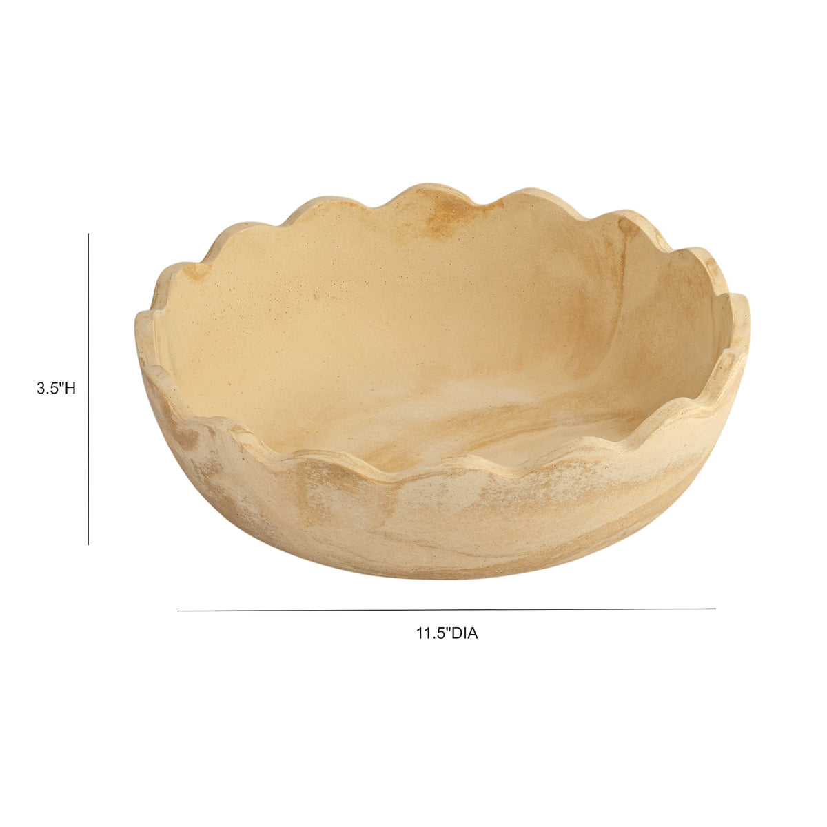 Holly Scalloped Resin Salad Bowl