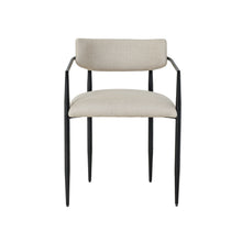 Forte Cream Linen Forged Iron Dining Chair