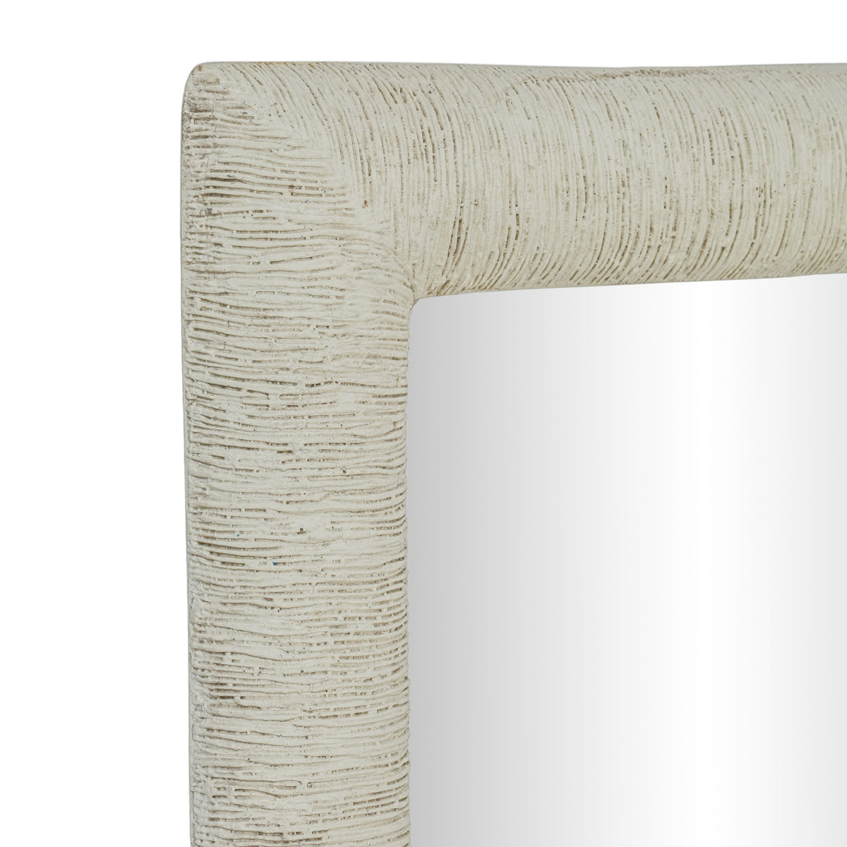 Orpheus 34"X47" Ribbed Lightweight Faux Stone Rectangular Wall Mirror