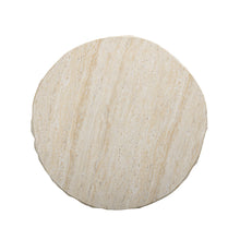 Roxanne Faux Travertine Indoor/Outdoor Concrete Side Table