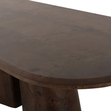 Gladyss 87" Burl Oval Dining Table