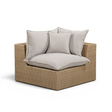 Cali Performance Fabric & Wicker Outdoor Corner Chair