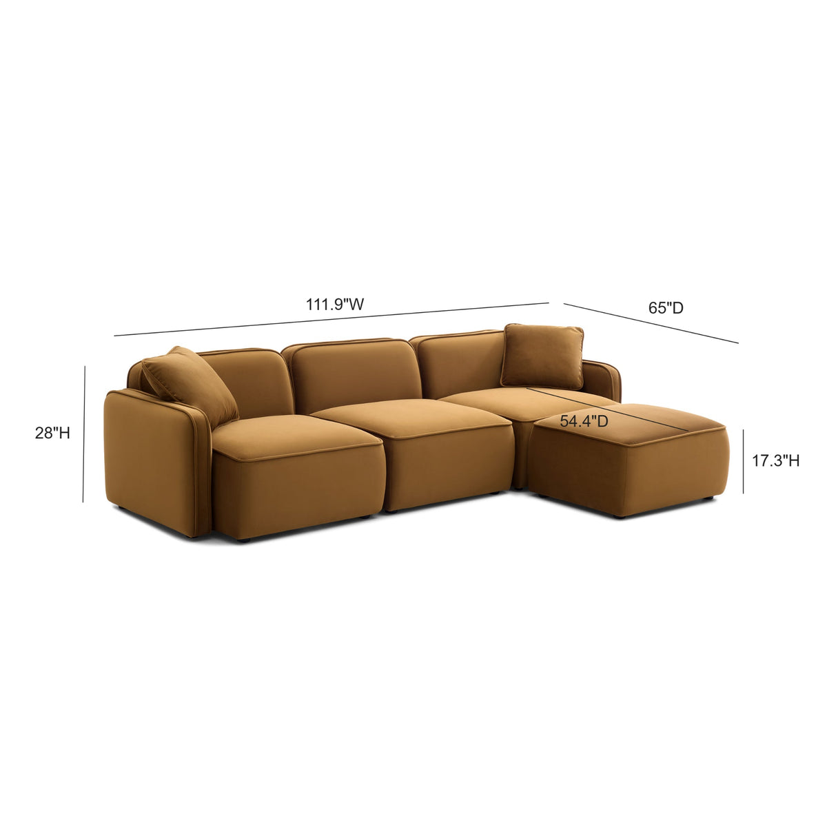 Travie 4-Piece Modular Sectional
