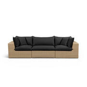 Cali 120" Performance Fabric & Wicker Outdoor Sofa