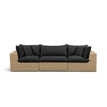 Cali 120" Performance Fabric & Wicker Outdoor Sofa