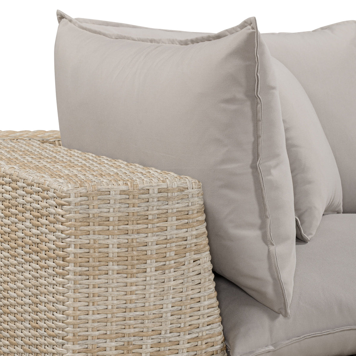 Cali 80" Performance Fabric & Wicker Outdoor Loveseat
