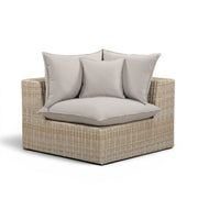 Cali Performance Fabric & Wicker Outdoor Corner Chair