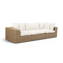 Cali 120" Performance Fabric & Wicker Outdoor Sofa